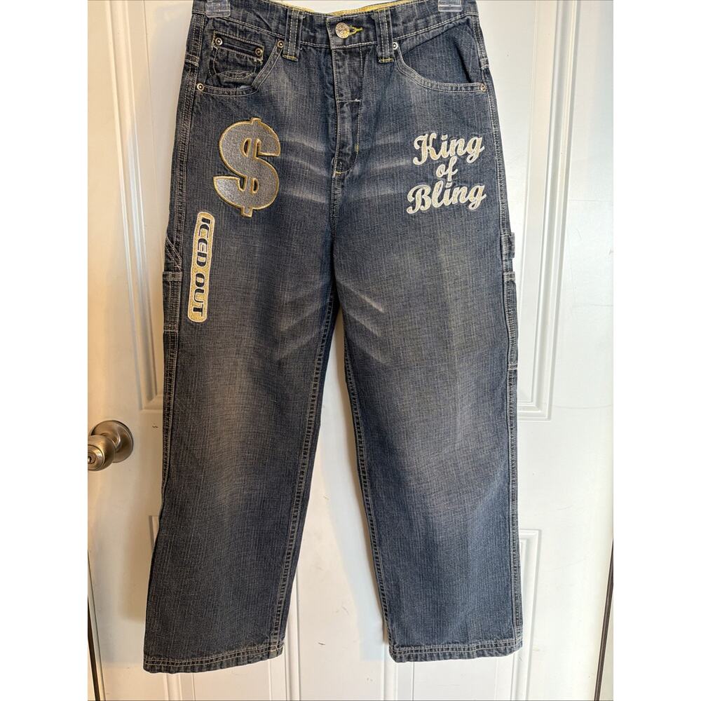 PANYC King Of Bling Denim Pants Kids Size 10